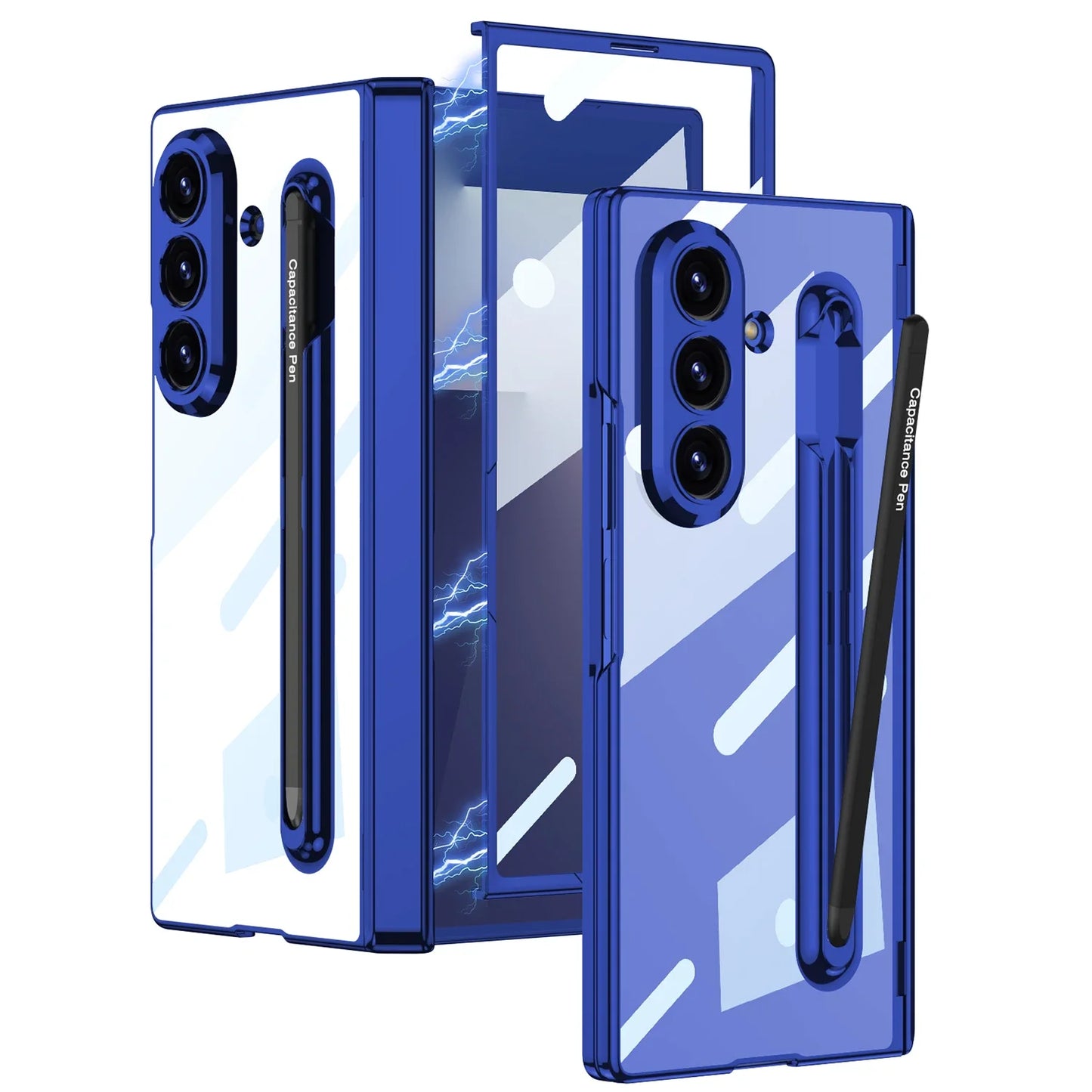 Transparent Phone Cover with Stylus Holder for Galaxy Z Fold 7