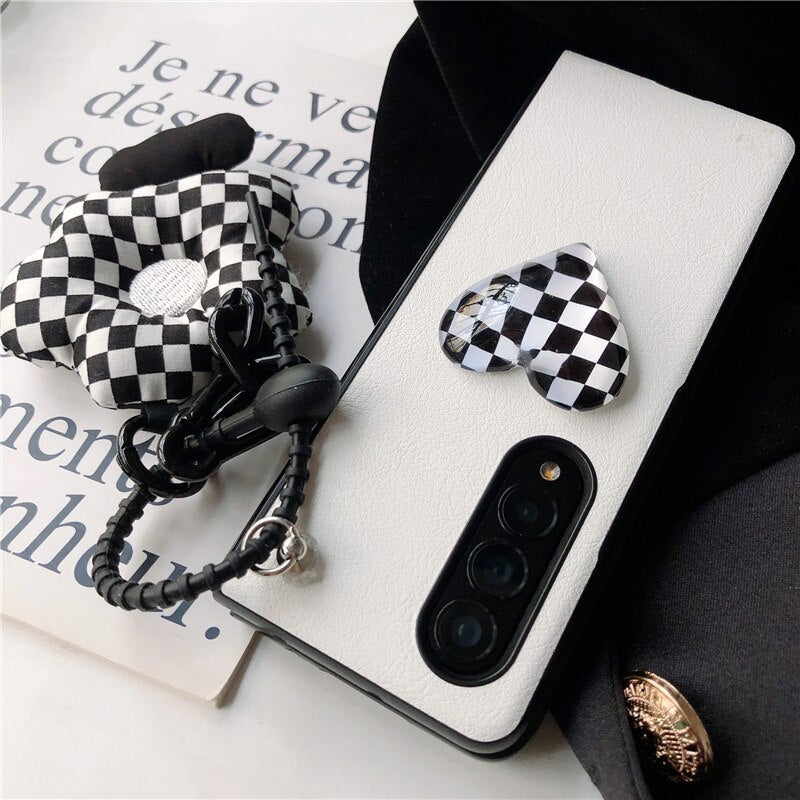 Clear Heart Pattern Leather Phone Case For Samsung Galaxy - OmgCases
