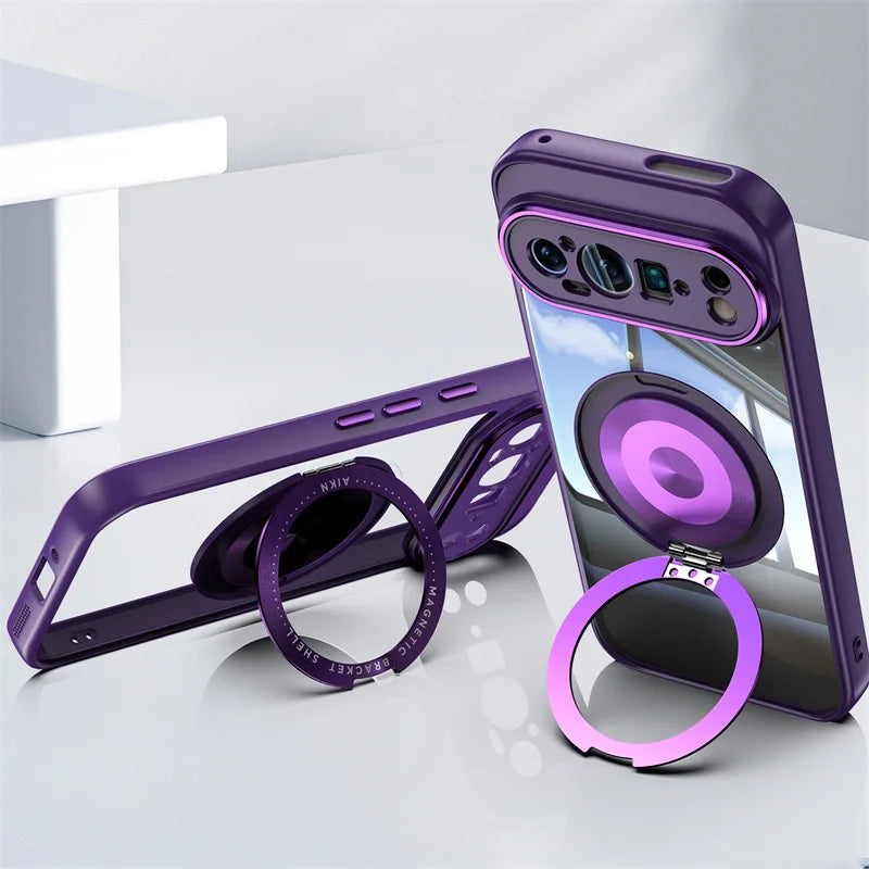 Clear Phone Case with Strong Magnet Holder