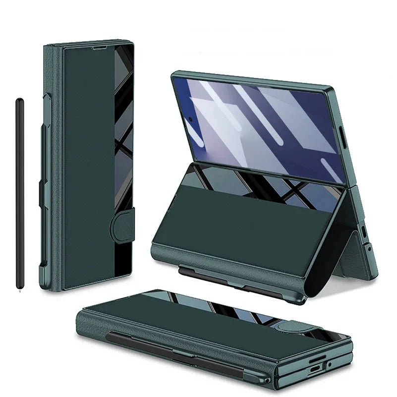 Clear Phone Case with Stand and Screen Protector