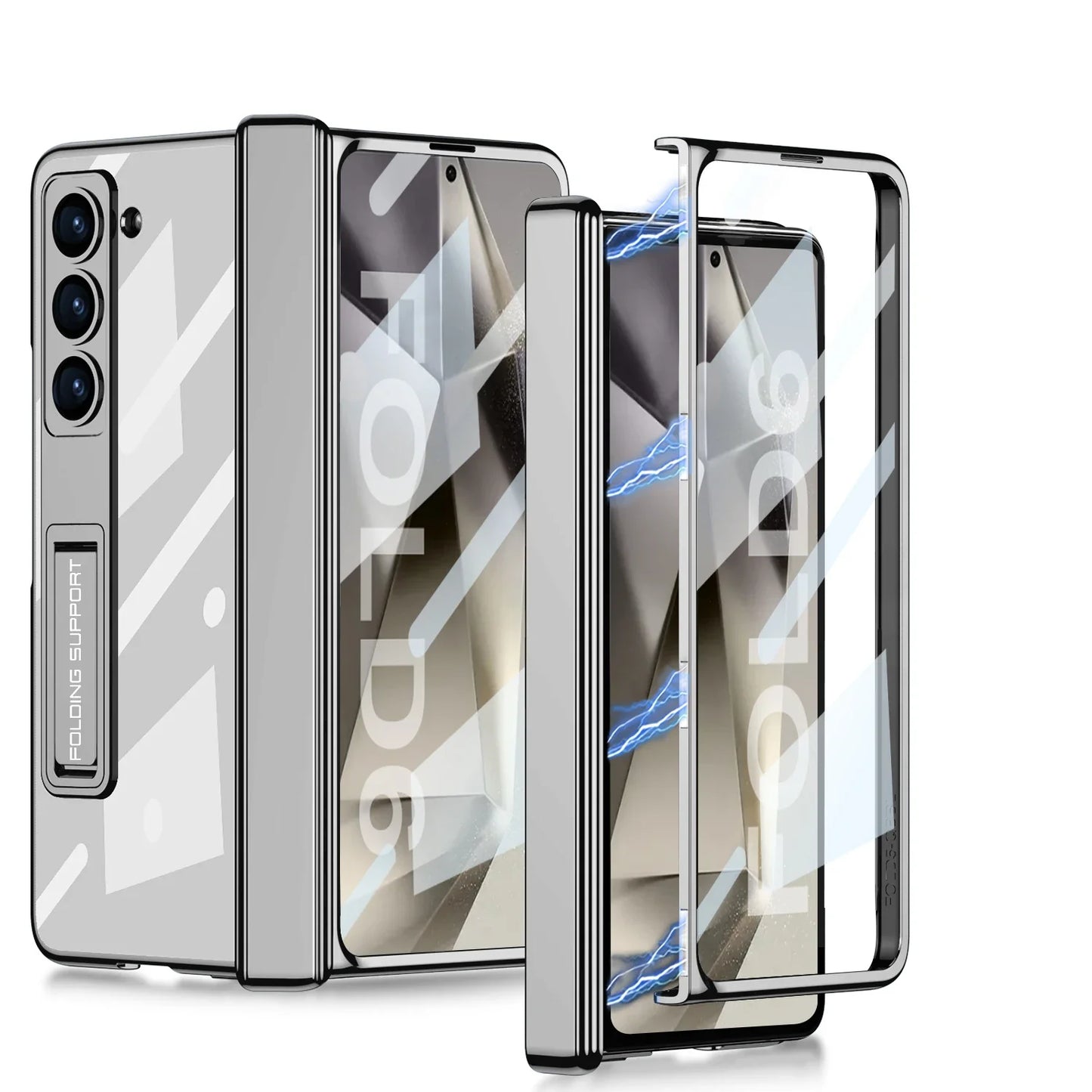 Clear Phone Case with Kickstand for Samsung Galaxy Z Fold 6