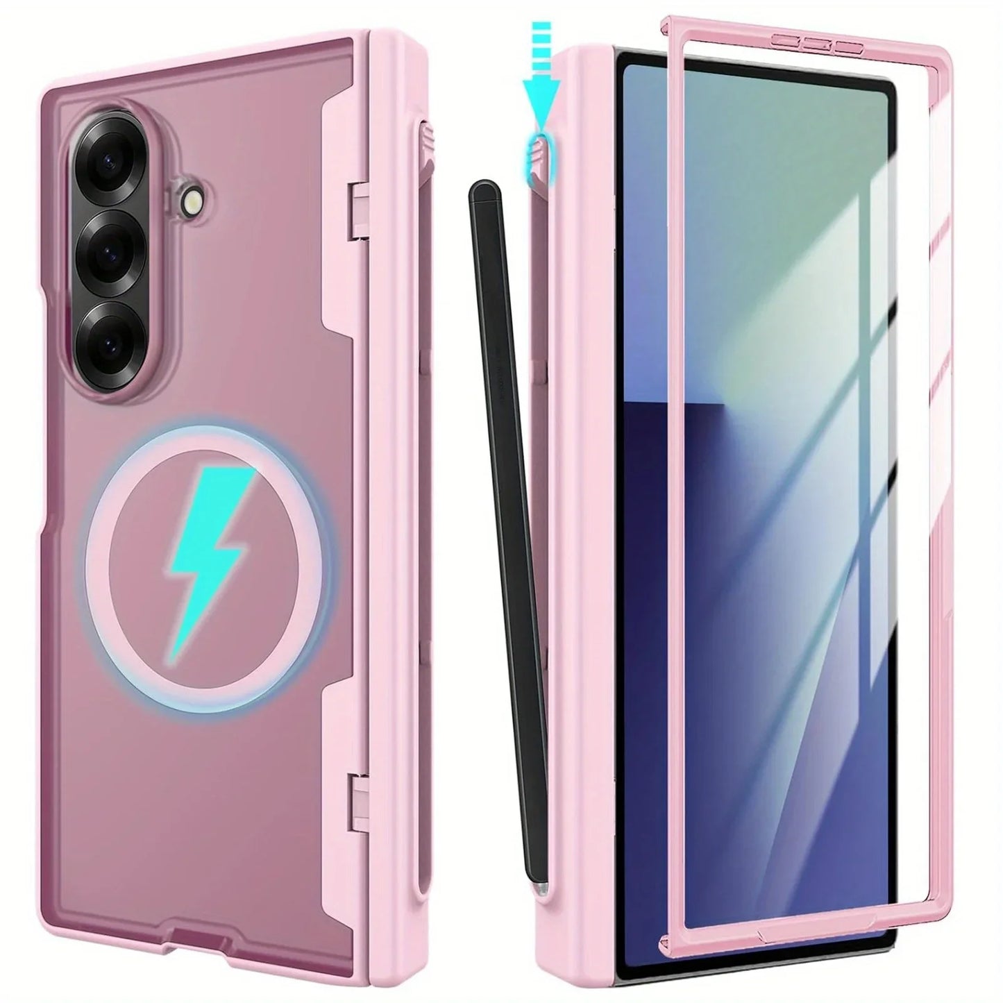 Clear Phone Case with Stylus Holder for Z Fold 7