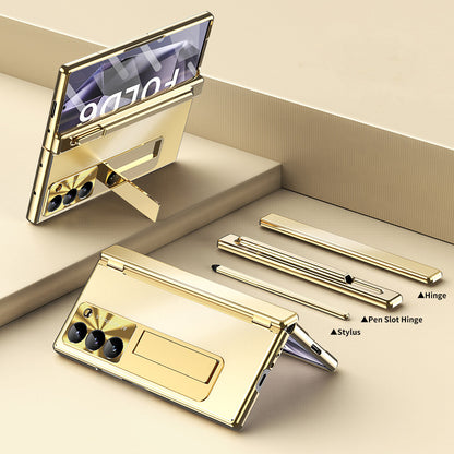 Durable Metal Phone Case with Stand and Stylus Holder