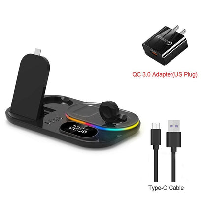 Compact 3-in-1 Wireless Charging Pad For Samsung Phones