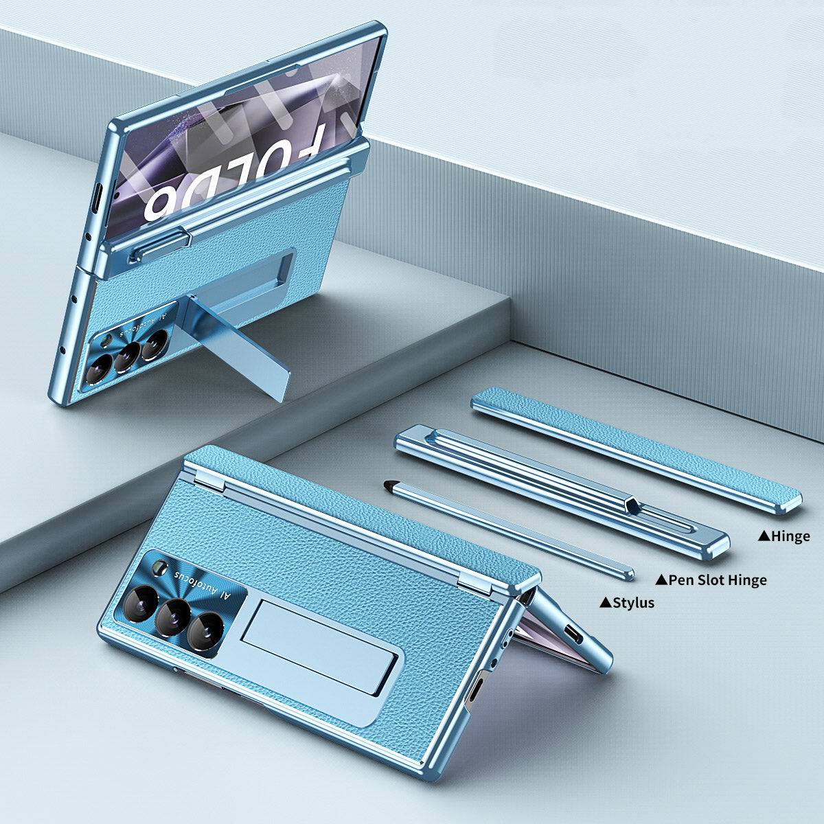 Premium Phone Cover with Stand and Stylus Holder for Samsung Galaxy Z Fold