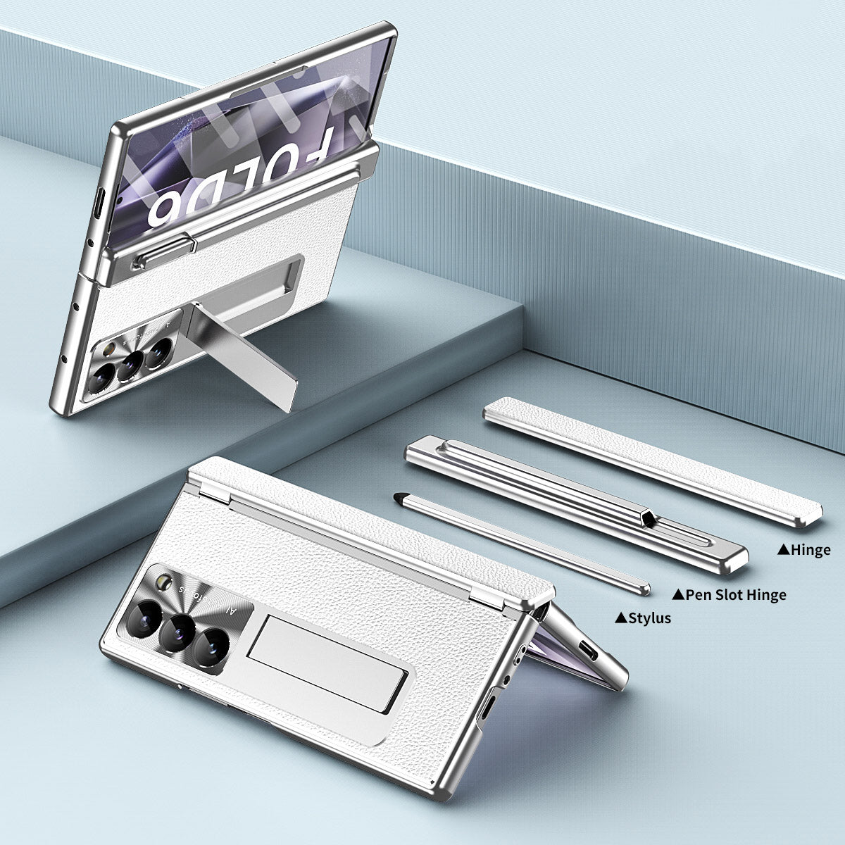 Premium Phone Cover with Stand and Stylus Holder for Samsung Galaxy Z Fold
