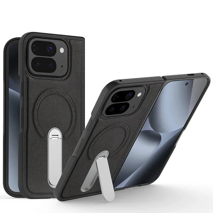 Premium Leather Flip Phone Case with Kickstand