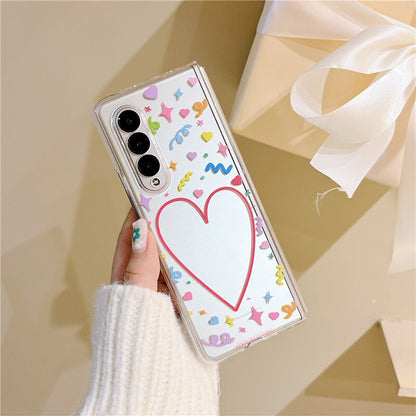 Heart Love Charm Ball Phone Case For Samsung Galaxy Z Fold 4