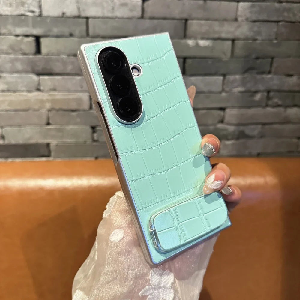 Premium Leather Phone Stand Case