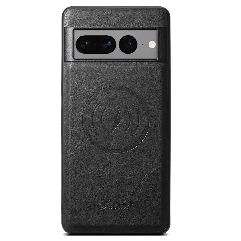 Slim Leather Phone Wallet Case for Google Pixel