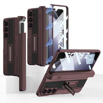 Durable Phone Case with Kickstand and Stylus Holder for Samsung Galaxy Z Fold 5