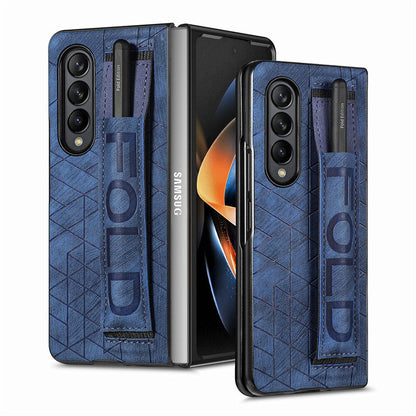 Premium Leather Phone Case With Stylus Holder For Samsung Galaxy Z Fold 4