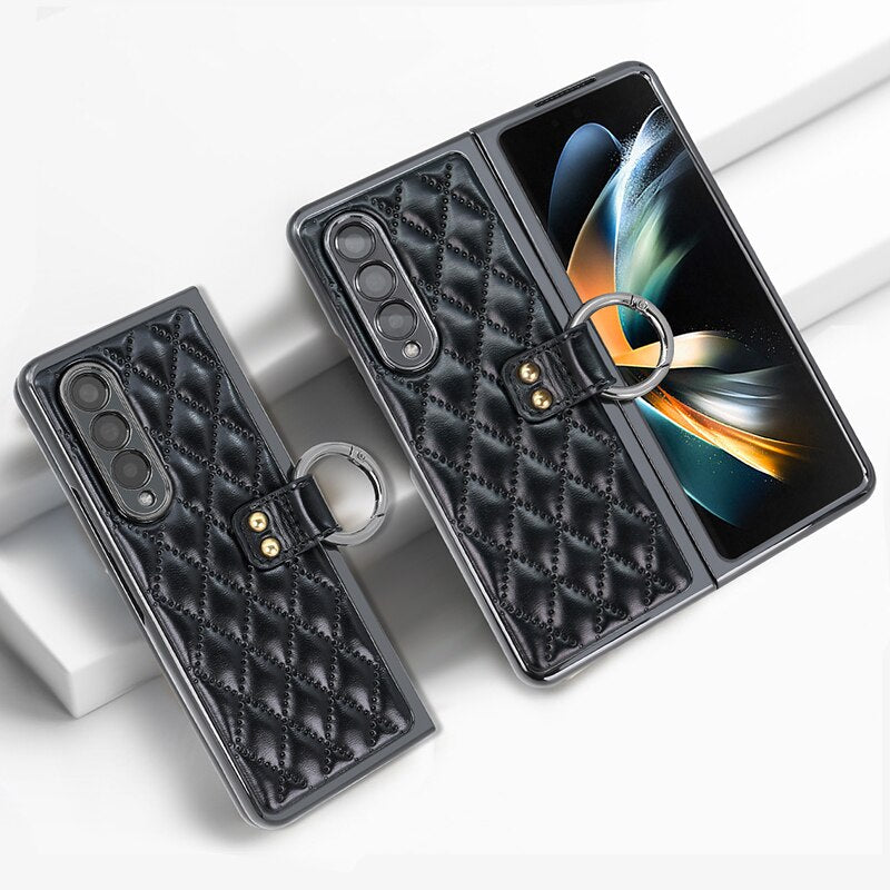 Luxury Phone Ring Holder Case for Samsung Galaxy Z Fold 5