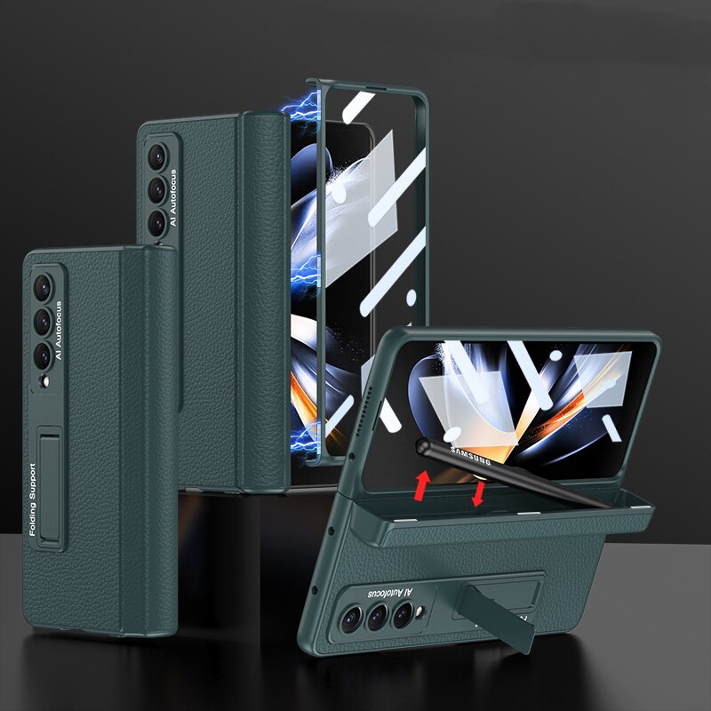Premium Leather Phone Cover For Samsung Galaxy Z Fold 4