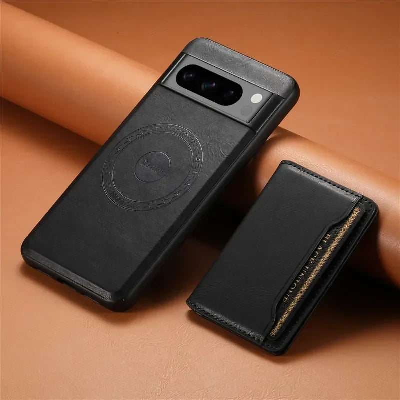Premium Leather Phone Case with Card Holder for Pixel