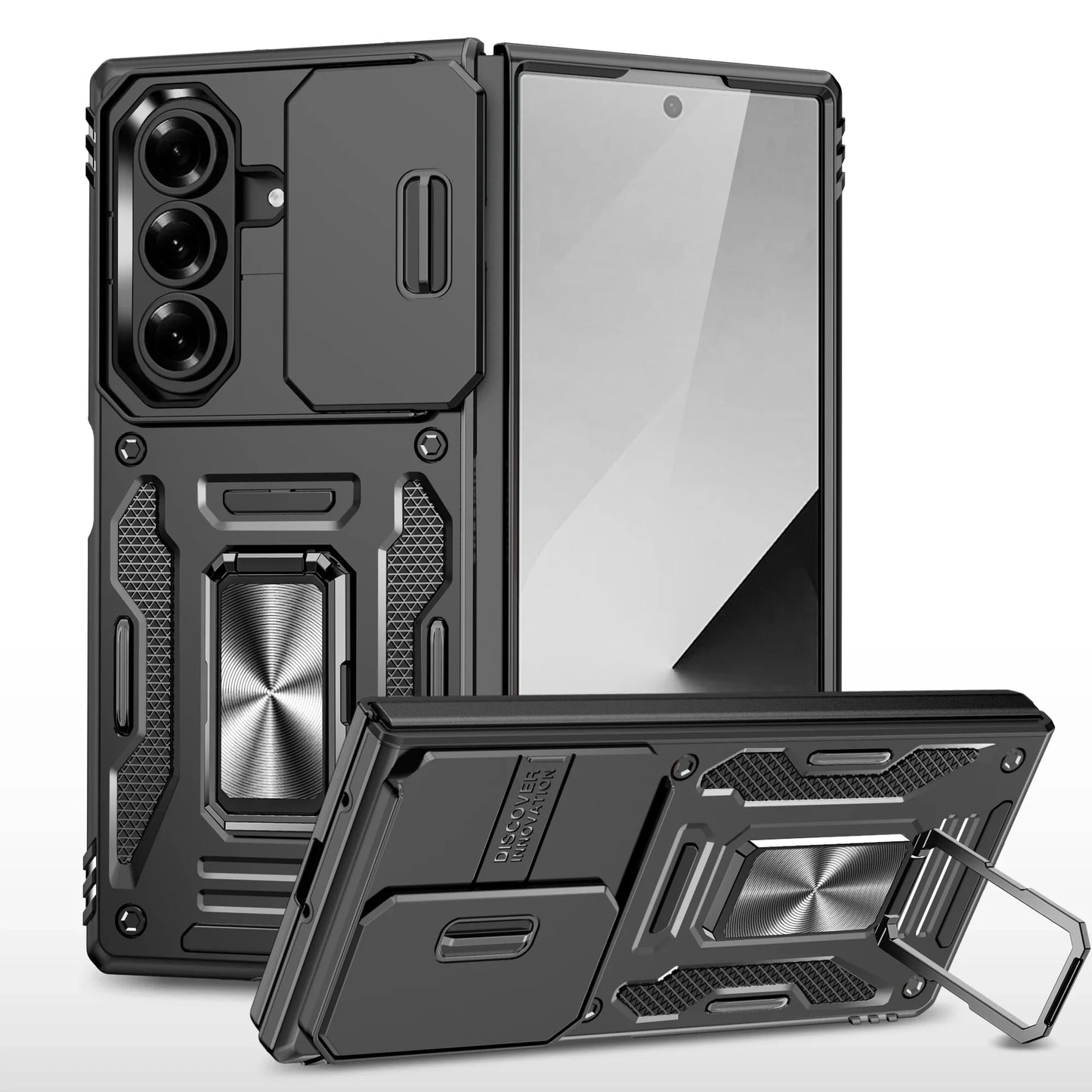 Tough Protective Phone Camera Case with Metal Stand