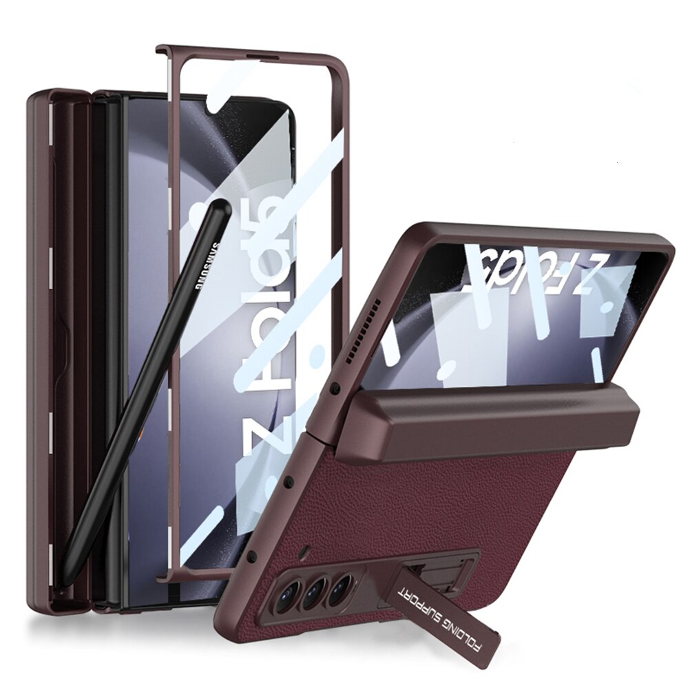 Premium Flip Phone Case with Stylus Holder for Samsung Galaxy Z Fold 5