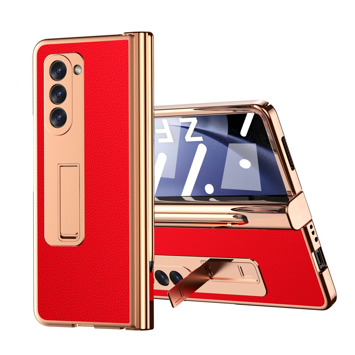 Premium Phone Case with Stylus Holder and Stand for Samsung Galaxy Z Fold 5