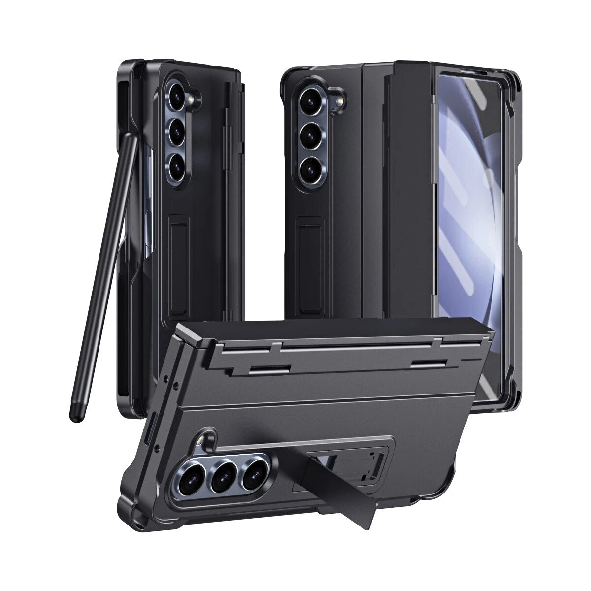 Durable Phone Case with Screen Guard and Stand for Galaxy Z Fold 5 - OmgCases