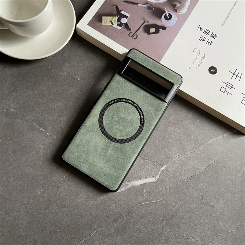 Premium Leather Magsafe Case For Google Pixel 7