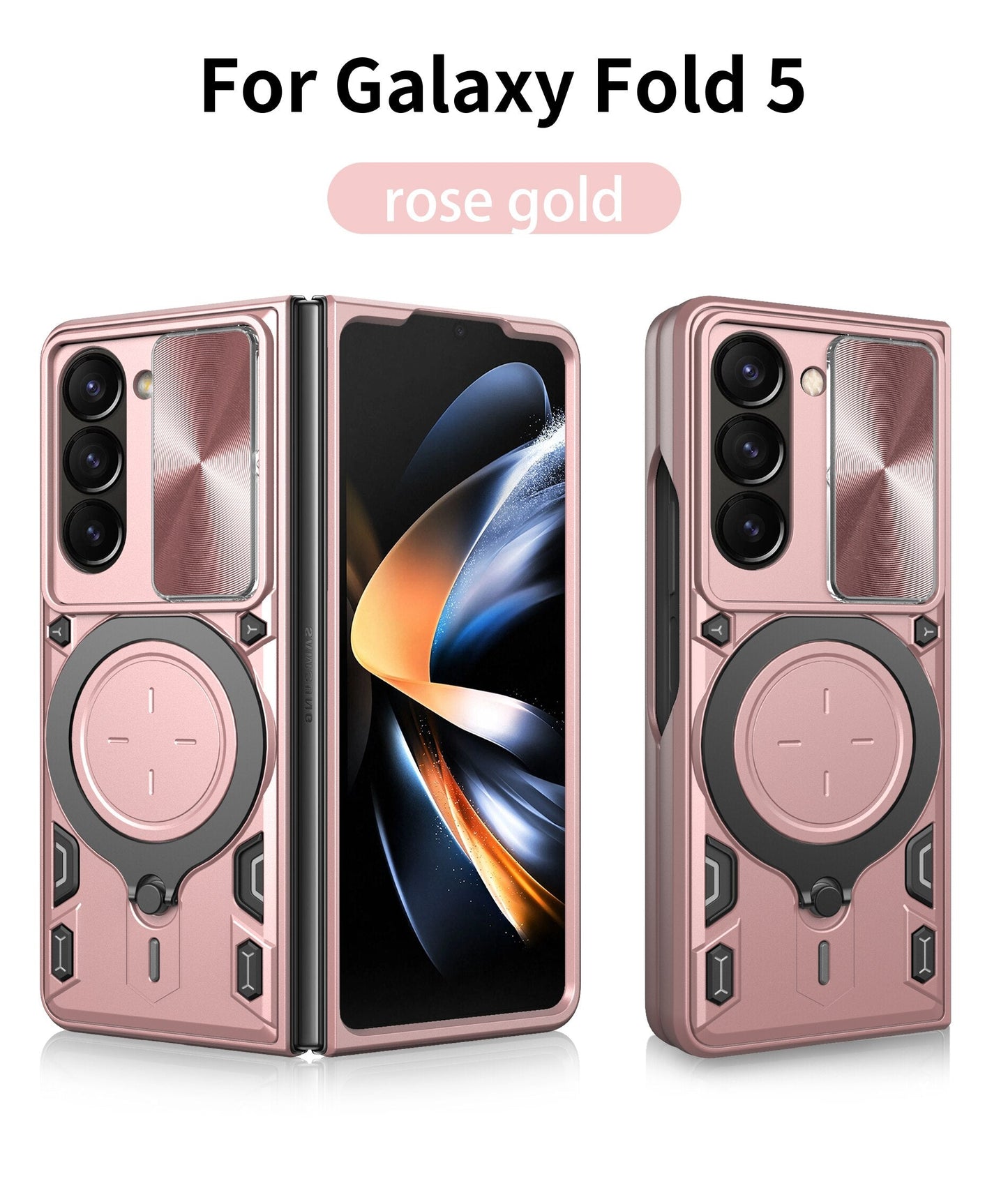 Durable Phone Case with Kickstand for Galaxy Z Fold 5