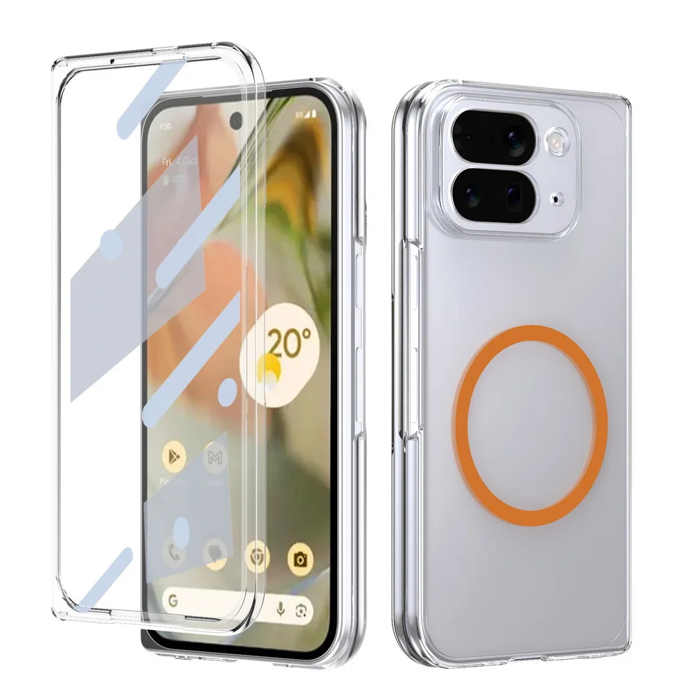 Transparent Slim Magnetic Phone Cover Case