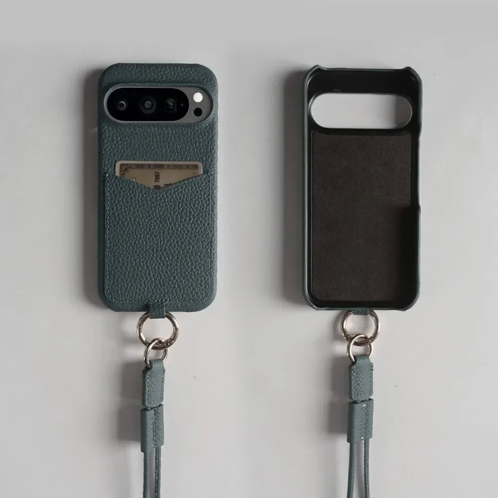 Small Leather Phone Pouch with Card Slot for Pixel