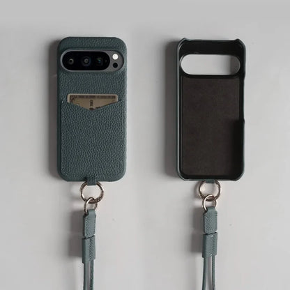 Small Leather Phone Pouch with Card Slot for Pixel
