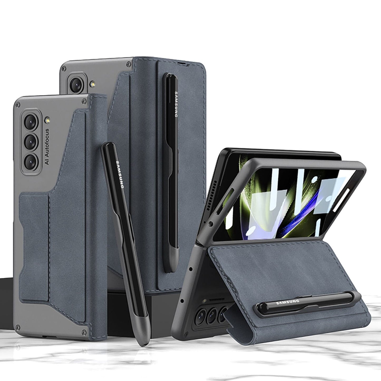 Premium Phone Cover with Removable Pen Loop for Samsung Galaxy Z Fold 5