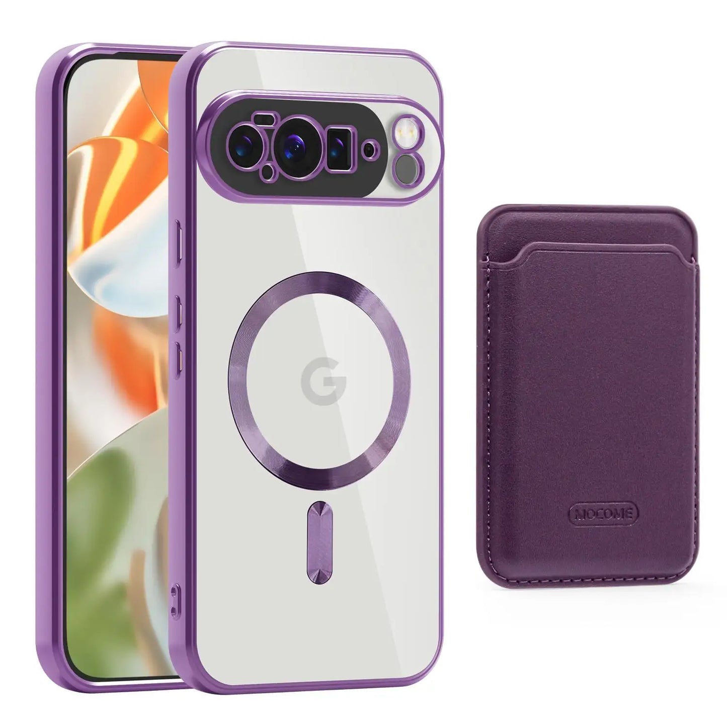 Clear Phone Case with Detachable Wallet Attachment