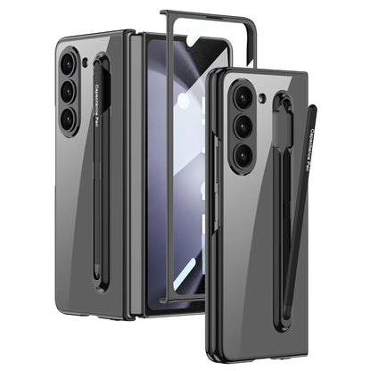 Clear Cover with Magnet Closure & Stylus for Galaxy Z Fold 5