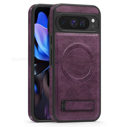 Slim Phone Leather Cover with Kickstand