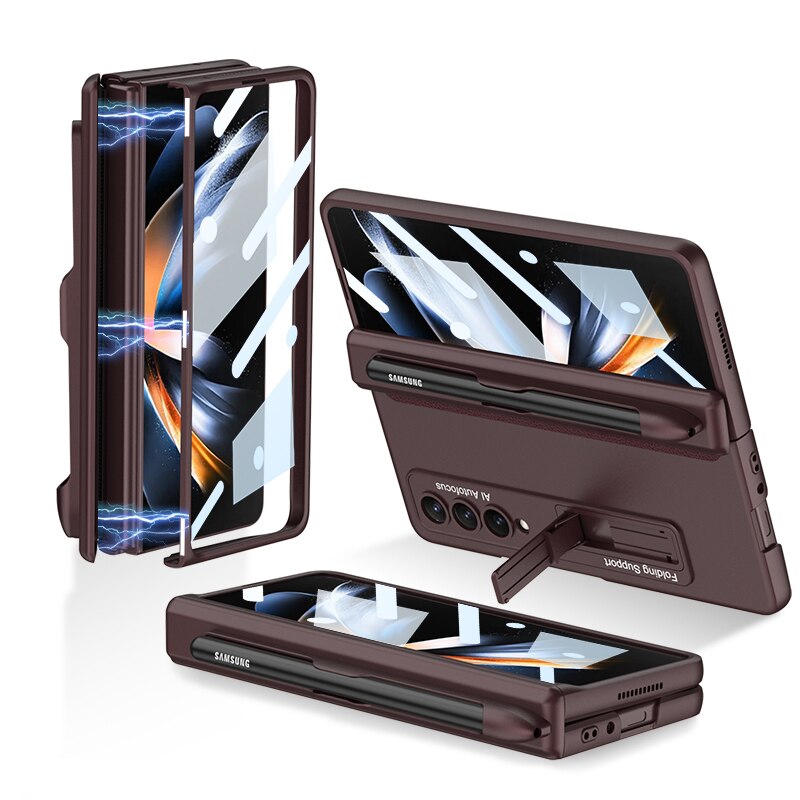 Phone Case for Samsung Galaxy Z Fold 4 with Stand and Screen Protector