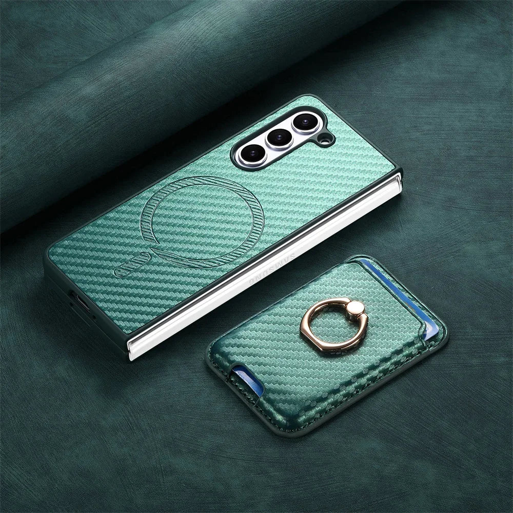 Durable Phone Case with Removable Card Holder for Samsung