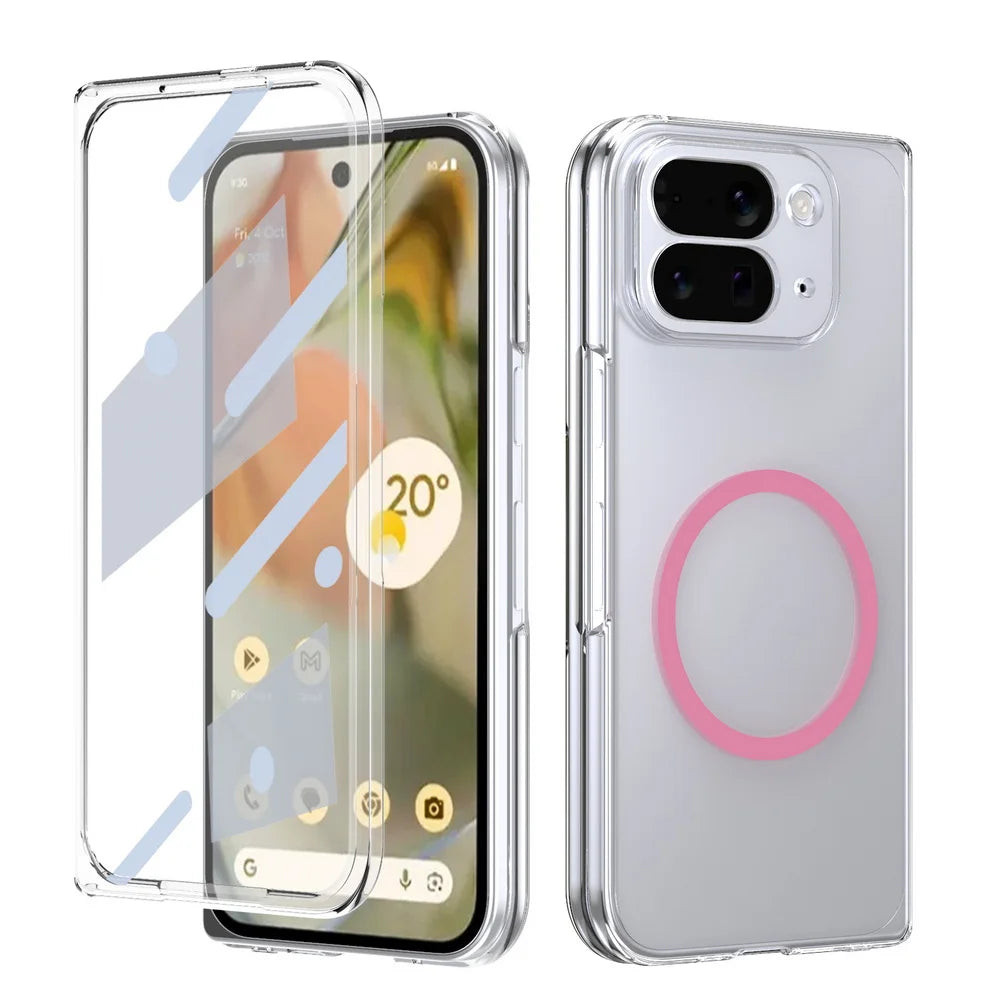 Transparent Slim Magnetic Phone Cover Case