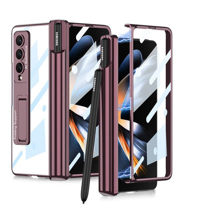 Clear Phone Case with Stylus Holder for Samsung Galaxy Z Fold 4