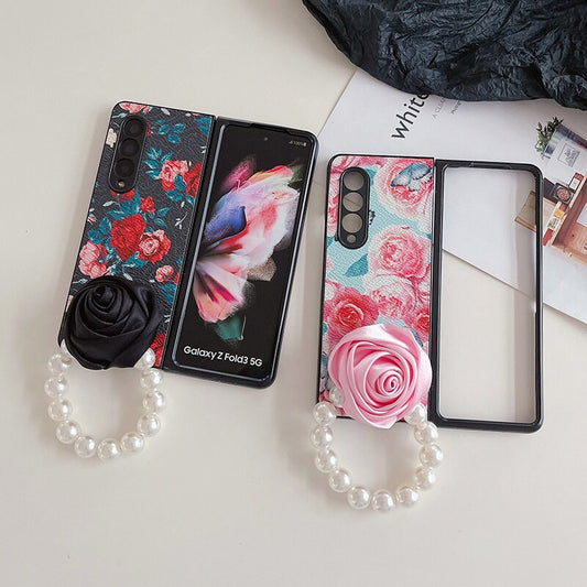 Luxury Phone Case with Crystal Strap for Samsung Galaxy Z Fold 4 - OmgCases