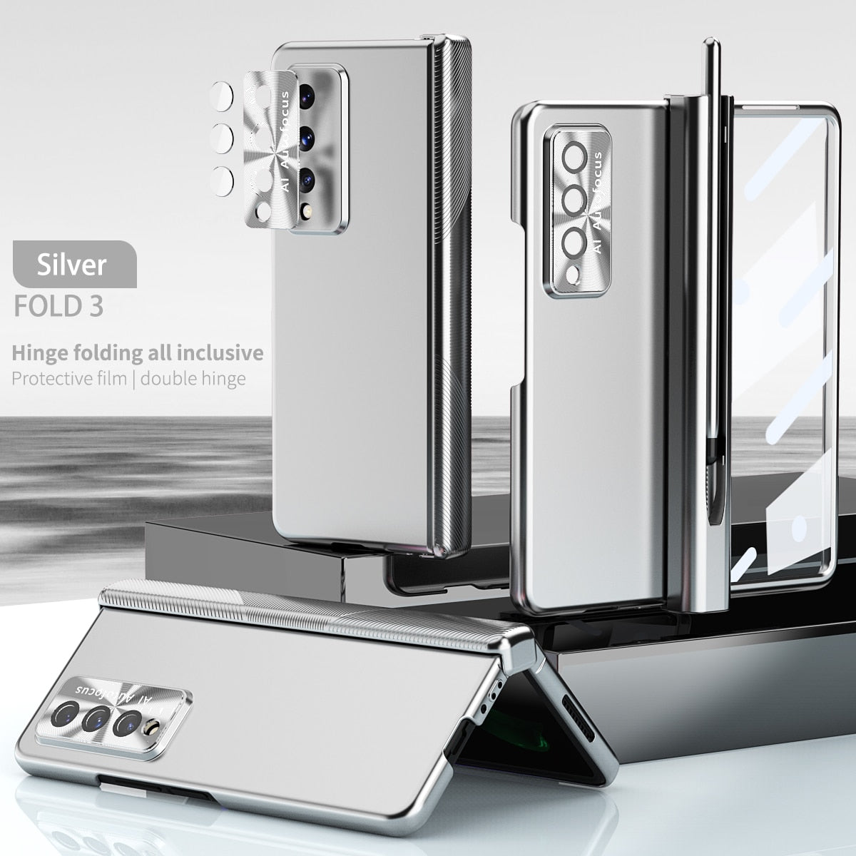 Clear Cover With Stylus For Samsung Galaxy Z Fold 4