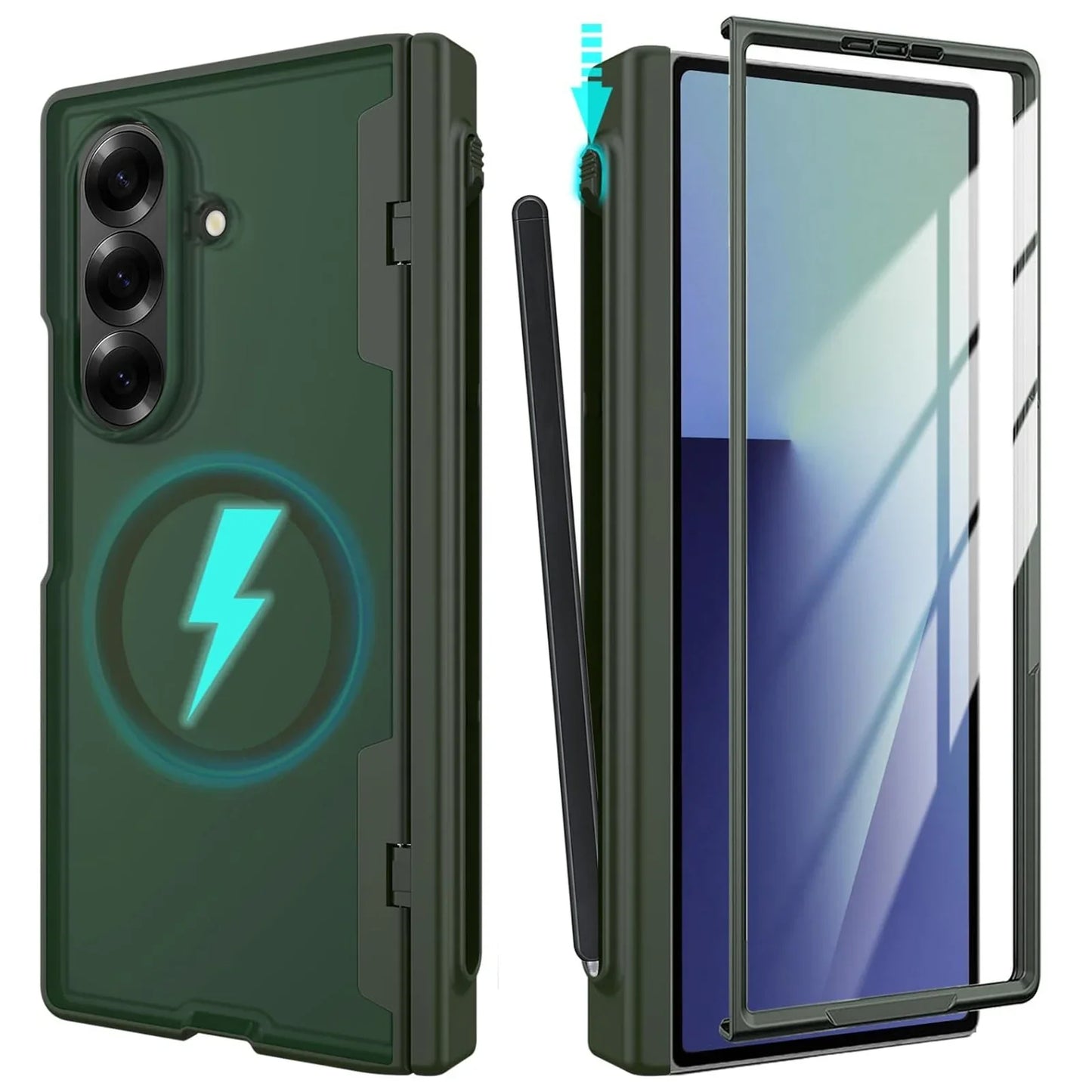 Clear Phone Case with Stylus Holder for Z Fold 7