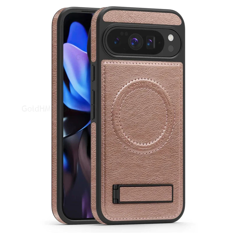 Slim Phone Leather Cover with Kickstand
