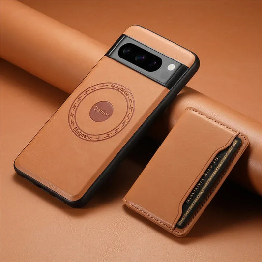Premium Leather Phone Case with Card Holder for Pixel - OmgCases