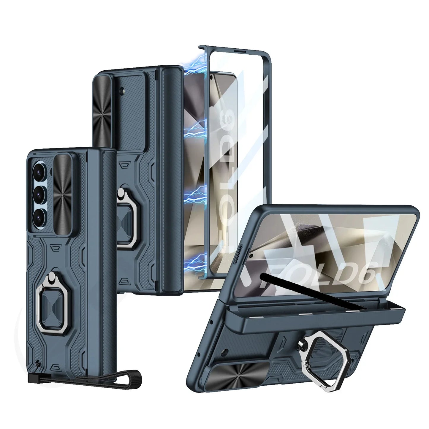 Durable Phone Case with Stylus Holder for Samsung Galaxy Z Fold 6