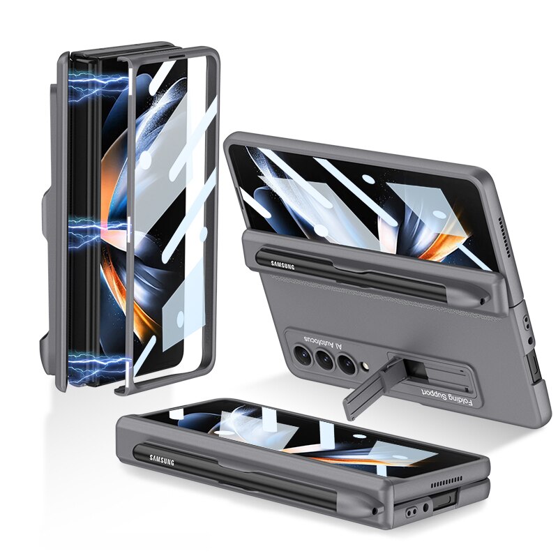 Phone Case for Samsung Galaxy Z Fold 4 with Stand and Screen Protector