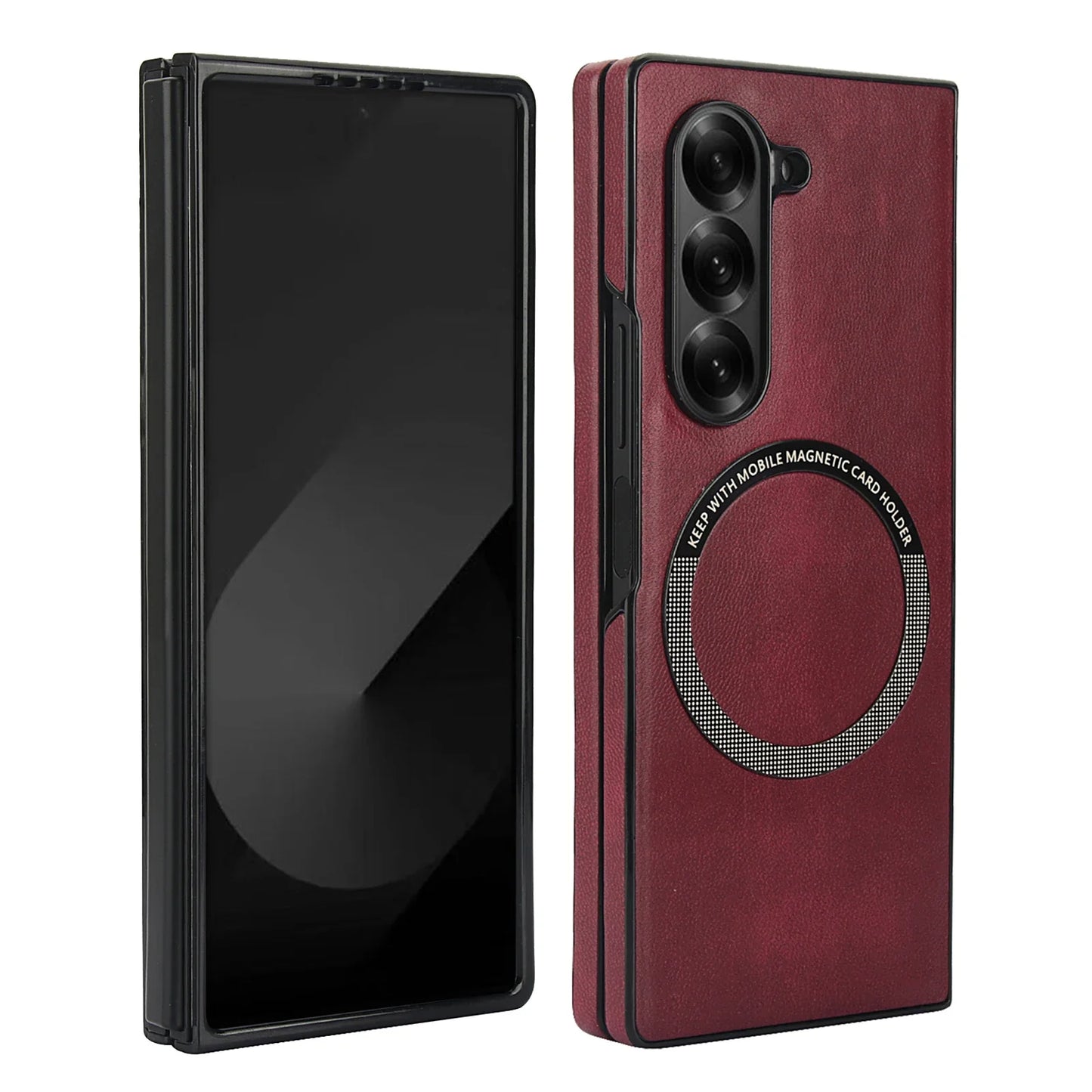 Thin Protective Leather Phone Cover with Shock Absorption
