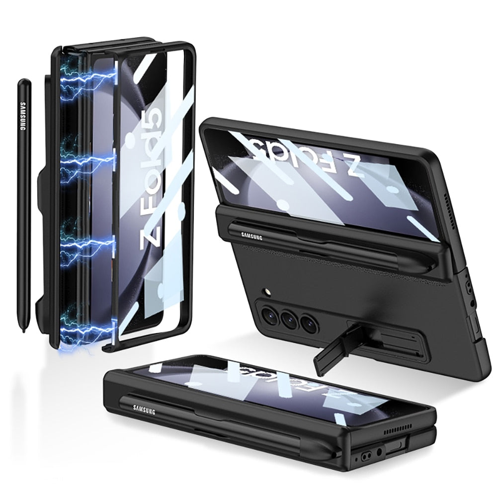 Durable Samsung Z Fold 5 Protective Cover with Kickstand - OmgCases