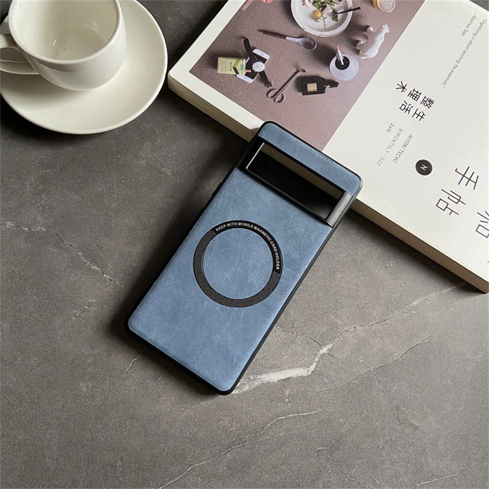 Premium Leather Magsafe Case For Google Pixel 7