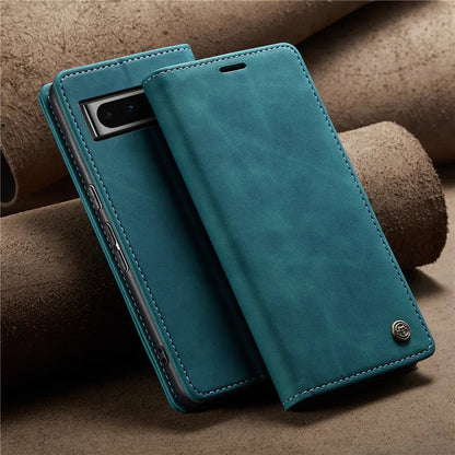 Slim Leather Phone Case with Card Slot for Google Pixel