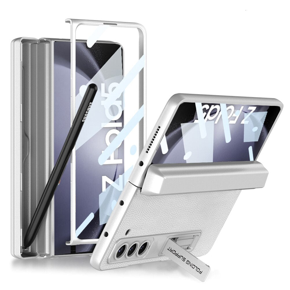 Premium Flip Phone Case with Stylus Holder for Samsung Galaxy Z Fold 5