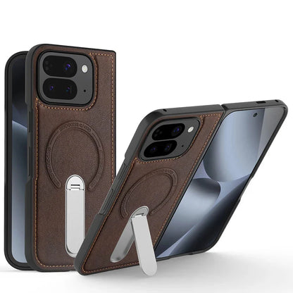 Premium Leather Flip Phone Case with Kickstand
