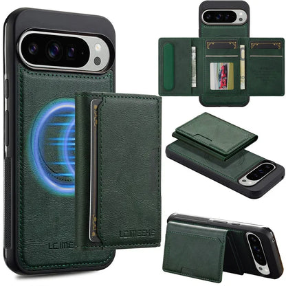 Premium Phone Flip Leather Wallet Case for Pixel